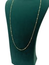 14K Gold Renk Pul Detaylı Orta Boy VIP Zincir (50 CM)