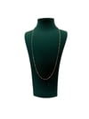14K Gold Renk Pul Detaylı Orta Boy VIP Zincir (50 CM)
