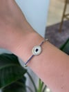 14K Gold Renk Safir Taş Detaylı Bileklik (15+2 CM)