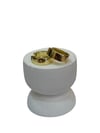 14K Gold Renk Şeritli VIP Halka Küpe (2 CM)