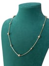 14K Gold Renk Seyrek Dorikalı VIP Zincir Kolye (45 CM)