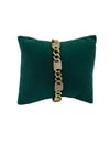 14K Gold Renk Sıra Taşlı Orta Boy Gurmet VIP Bileklik (17+2 cm)