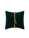 14K Gold Renk Taşlı Top Detay VIP Zincir Bileklik (17+2 cm)