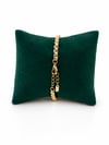 14K Gold Renk Tek Yonca Model VIP Bileklik (17+2 cm)