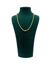 14K Gold Renk Tek Zirkon Uçlu Burgu VIP Kolye (45+5 CM)