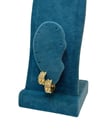 14K Gold Renk Tırtıklı Mini VIP Halka Küpe (1 CM)