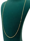 14K Gold Renk Uzun Boy Mini Ezme VIP Kolye (60 CM)