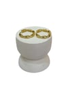 14K Gold Renk Uzun Ezme Model VIP Mini Halka Küpe (2 CM)