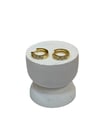 14K Gold Renk VIP 4 Taşlı Mini Halka Küpe (1 CM)