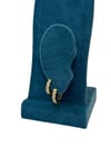 14K Gold Renk VIP 4 Taşlı Mini Halka Küpe (1 CM)