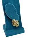 14K Gold Renk VIP Gurmet Zincir Taşlı Küpe (2,5 CM)