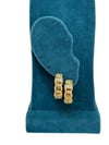 14K Gold Renk VIP Gurmet Zincir Taşlı Küpe (2,5 CM)