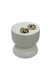 14K Gold Renk VIP İç İçe Zincir Taşlı Küpe (1 CM)
