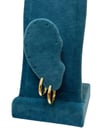 14K Gold Renk VIP İnce Basic Mini Küpe (1 CM)