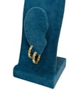 14K Gold Renk VIP Mini Ezme Taşlı Küpe (2 CM)