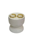 14K Gold Renk VIP Mini Ezme Taşlı Küpe (2 CM)