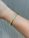 14K Gold Renk Yılan Desenli VIP Kelepçe Bileklik (19 cm)