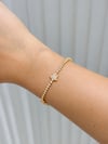 14K Gold Renk Yıldız Su Yolu VIP Bileklik (17+2 cm)