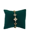 14K Gold Renk Yonca Marka Model VIP Bileklik (17+2 cm)