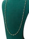 14K Gold Renk Yuvarlak Dorikalı VIP Zincir Kolye (60 CM)