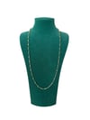 14K Gold Renk Yuvarlak Dorikalı VIP Zincir Kolye (60 CM)