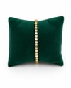 14K Gold Renk Yuvarlak Taşlı VIP Bileklik (17+2 cm)