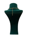 14K Gold Renk Yuvarlak Taşlı Zincir VIP Kolye (45+5 CM)