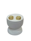 14K Gold Renk Zincir VIP Halka Küpe (1 CM)