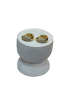 14K Gold Renk Zirkon Taşlı Mini Bohça Model VIP Küpe (1 CM)