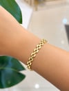 14K Gold Sade Yılan Desen VIP Bileklik (17+2 cm)