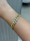 14K Gold Taşlı Kalın Döküm Gurmet VIP Bileklik (17+2 cm)