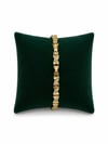 14K Gold Zikzak Desen Taşlı VIP Bileklik (17+2 cm)