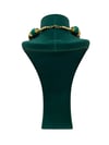 Basac Atelier Özel Tasarımı El Yapımı Yeşil ve Gold Cam Boncuklu Kolye (40 CM)