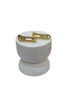 Düz Çerçeve Gold Renk Messy Küpe (2,5 CM)