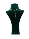 Gold Dorikalı Kırık Beyaz Minik İnci Kolye (40+5 CM)