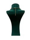 Gold Renk Yelpaze Model Premium Taşlı VIP Kolye (44+5 CM)