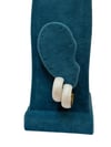 Gri Mineli Halka Küpe (3 CM)