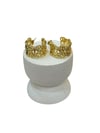 Herms Lüks Zincir Form Gold Renk Küpe (2 CM)