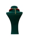 Kırmızı Gold Halka Detaylı Kolye (42+5 CM)