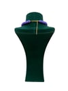 Lila Gold Yuvarlak ve Baton Boncuklu Boncuk Kolye (44+5 CM)
