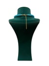 Mavi Gold Detaylı Oval Kesim Boncuk Kolye (42 CM+5 CM)