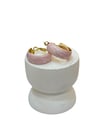 Pembe Mineli Halka Küpe (3 CM)