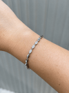 Silver Renk Badem Petek VIP Bileklik (17+2 cm)