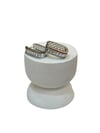 Silver Renk Dikdörtgen Kesme Taş VIP Küpe (2 CM)