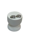 Silver Renk Yuvarlak Taşlı Mini VIP Küpe (1,5 CM)