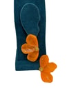 Turuncu Renk Yarım Çiçek Akrilik Küpe (6 cm)