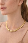 VIP Taş Kapama Detay Gold Kolye