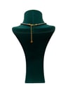Vizon Renk Gold Ahtapot ve Yıldız Figürlü İp Kolye (66 cm)