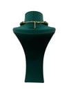 Yeşil Gold İstiridye Detaylı Cam Boncuk Kolye (36 CM + 6 CM)