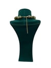 Yeşil Renk Gold Detaylı Boncuk Kolye (40+5 CM)